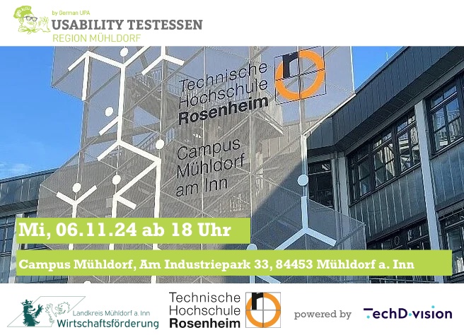 Usability Testessen am 06.11.2024 am Campus Mühldorf! 